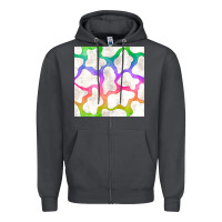 Smoke watercolor rainbow cow seamless pattern Zipper Hoodie - BundleAndBundleShop