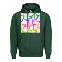 Sports Green watercolor rainbow cow seamless pattern Zipper Hoodie - BundleAndBundleShop