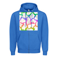True Royal watercolor rainbow cow seamless pattern Zipper Hoodie - BundleAndBundleShop