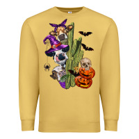 Antique Gold halloween cows Premium Sweatshirt - LillyAllenDesigns