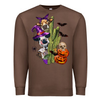 Chestnut halloween cows Premium Sweatshirt - LillyAllenDesigns