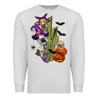 Dove Grey halloween cows Premium Sweatshirt - LillyAllenDesigns