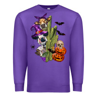 Purple halloween cows Premium Sweatshirt - LillyAllenDesigns