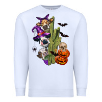 White halloween cows Premium Sweatshirt - LillyAllenDesigns