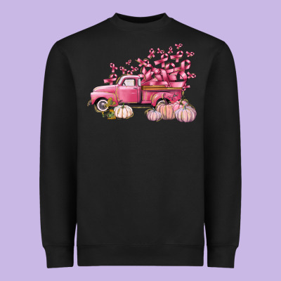 Breast Cancer Truck Heavyweight Sweatshirt Designed By Fadigitalartstudio