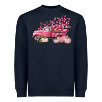 Navy Breast Cancer truck Heavyweight Sweatshirt - FaDigitalArtStudio