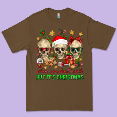 When Your Dead Inside But It's Christmas Premium Tee Designed By Bundleandbundleshop