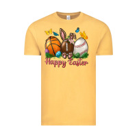 Vintage Mustard Happy Easter sports with butterfly Vintage Tee - NancyCooperArtShop