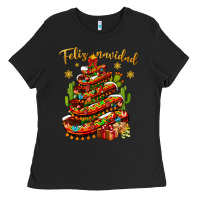 Black Christmas Feliz Navidad Ladies Tee - BundleAndBundleShop