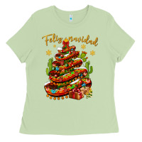 Matcha Christmas Feliz Navidad Ladies Tee - BundleAndBundleShop