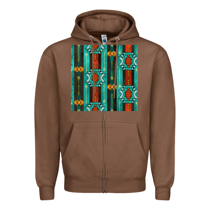 Native American Aztec Seamless Pattern 5 Zipper Hoodie by BundleAndBundleShop | Teevron