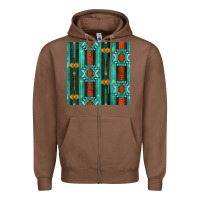 Chestnut native american aztec seamless pattern 5 Zipper Hoodie - BundleAndBundleShop