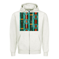 Oatmeal Heather native american aztec seamless pattern 5 Zipper Hoodie - BundleAndBundleShop