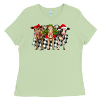Matcha Christmas heifers front view Ladies Tee - RanaPortraitStore