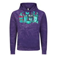 Cloud Purple Ovarian Cancer coffee cups teal ribbon Vintage Hoodie - NancyCooperArtShop