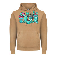 Vintage Camel Ovarian Cancer coffee cups teal ribbon Vintage Hoodie - NancyCooperArtShop