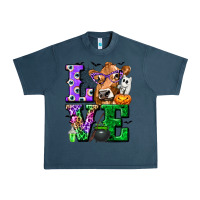 Midnight Navy love cow halloween tbw Urban Heavy Tee - texasbilliewilder