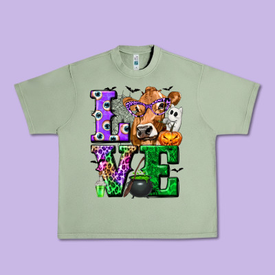 Love Cow Halloween Tbw Urban Heavy Tee Designed By Texasbilliewilder