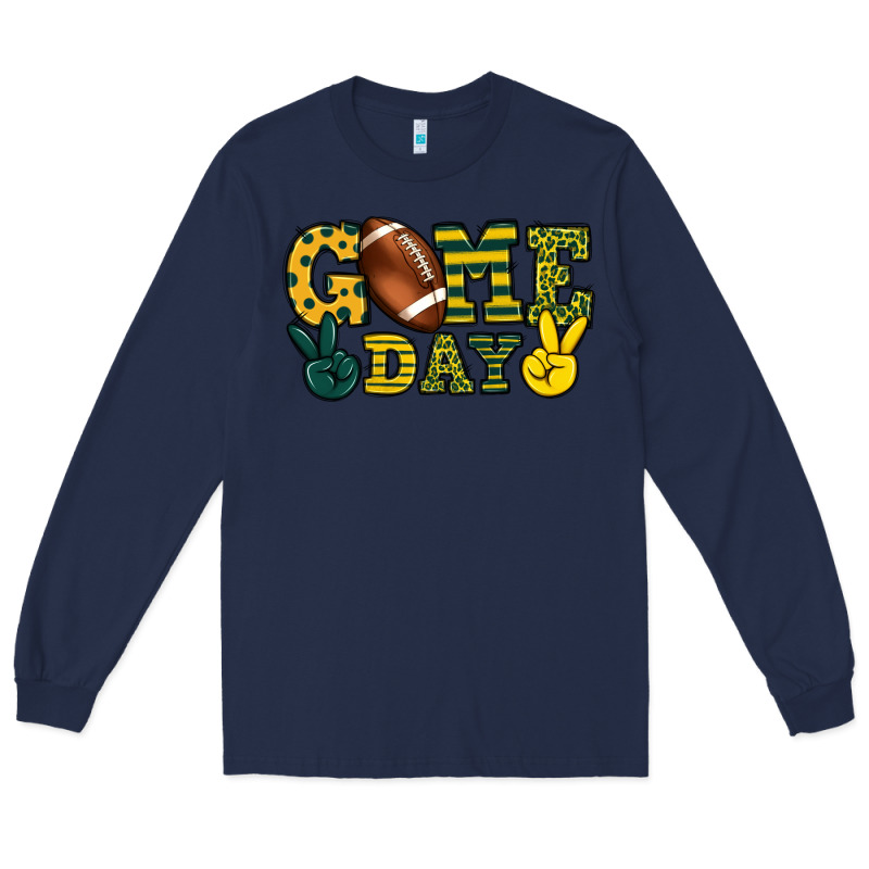 Game Day Yellow And Green Team Color Long Sleeve Tee by HowdyJamesFarm | Teevron
