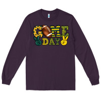 Plum Game day yellow and green team color Long Sleeve Tee - HowdyJamesFarm