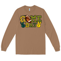Toasted Coconut Game day yellow and green team color Long Sleeve Tee - HowdyJamesFarm