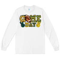 White Game day yellow and green team color Long Sleeve Tee - HowdyJamesFarm