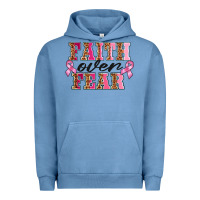 Pigment Pebble Blue faıth over fear Urban Hoodie - BarkalooDesign