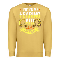 Antique Gold hearing aid gift funny deaf awareness t shirt Premium Sweatshirt - tuanDangUi