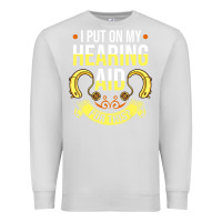 Dove Grey hearing aid gift funny deaf awareness t shirt Premium Sweatshirt - tuanDangUi