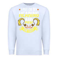 White hearing aid gift funny deaf awareness t shirt Premium Sweatshirt - tuanDangUi