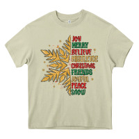 Mossy christmas snowflake Heavy Core Tee - MaliasSmallBusiness
