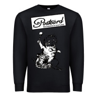 Black retro man postcard records Premium Sweatshirt - tuanDangUi