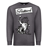 Charcoal Heather retro man postcard records Premium Sweatshirt - tuanDangUi