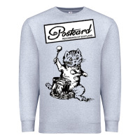 Heather Grey retro man postcard records Premium Sweatshirt - tuanDangUi