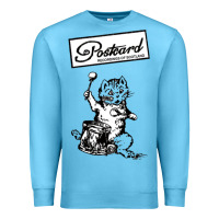 Ocean Blue retro man postcard records Premium Sweatshirt - tuanDangUi