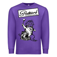 Purple retro man postcard records Premium Sweatshirt - tuanDangUi