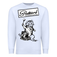White retro man postcard records Premium Sweatshirt - tuanDangUi