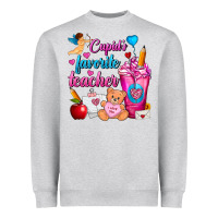 Cupid's Favorite Teacher Valentine's Day Frappe Heavyweight Sweatshirt | Teevron