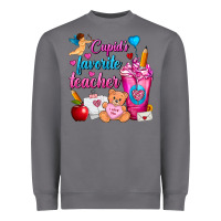 Storm Cupid's Favorite Teacher Valentine's Day Frappe Heavyweight Sweatshirt - FaDigitalArtStudio