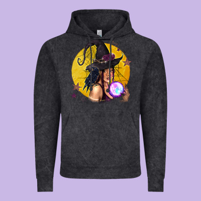 Black Witch Vintage Hoodie Designed By Texasbilliewilder