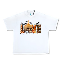 White Halloween Love Urban Heavy Tee - texasbilliewilder