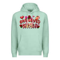 Seafoam one loved nana Premium Hoodie - FaDigitalArtStudio