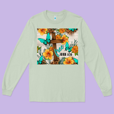 Christian Free John 8 36 Long Sleeve Tee Designed By Tumblerdesignbyshophia