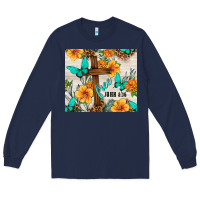 Navy christian free john 8 36 Long Sleeve Tee - TumblerDesignByShophia