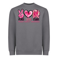 Storm Peace love cure Breast Cancer Awareness Heavyweight Sweatshirt - FaDigitalArtStudio