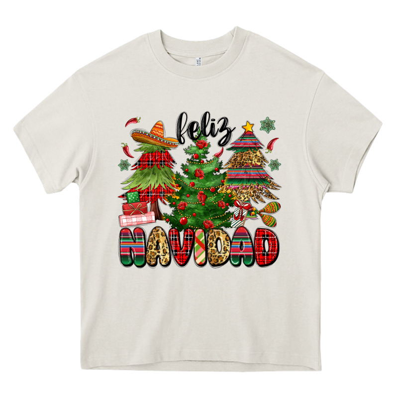Feliz Navidad Heavy Core Tee by MaliasSmallBusiness | Teevron