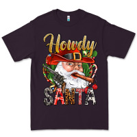 Plum Howdy Santa Premium Tee - BundleAndBundleShop