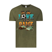 Vintage Olive For the love of the game Soccer Vintage Tee - NancyCooperArtShop