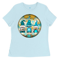 Baby Blue Winter Gnomies Ornament Ladies Tee - BundleAndBundleShop