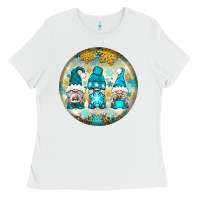 White Winter Gnomies Ornament Ladies Tee - BundleAndBundleShop